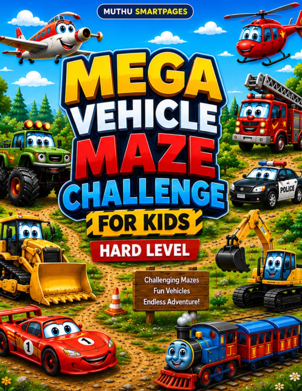 Mega Vehicle Maze Challenge for Kids – Hard Level