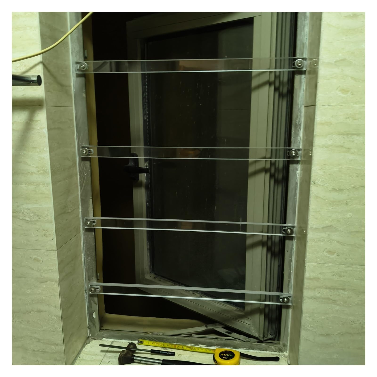 Barandilla de seguridad ajustable para ventana de seguridad para niños para baño y sala de estar, barra de prevención de caídas, característica esencial de seguridad en el hogar para niños y niños