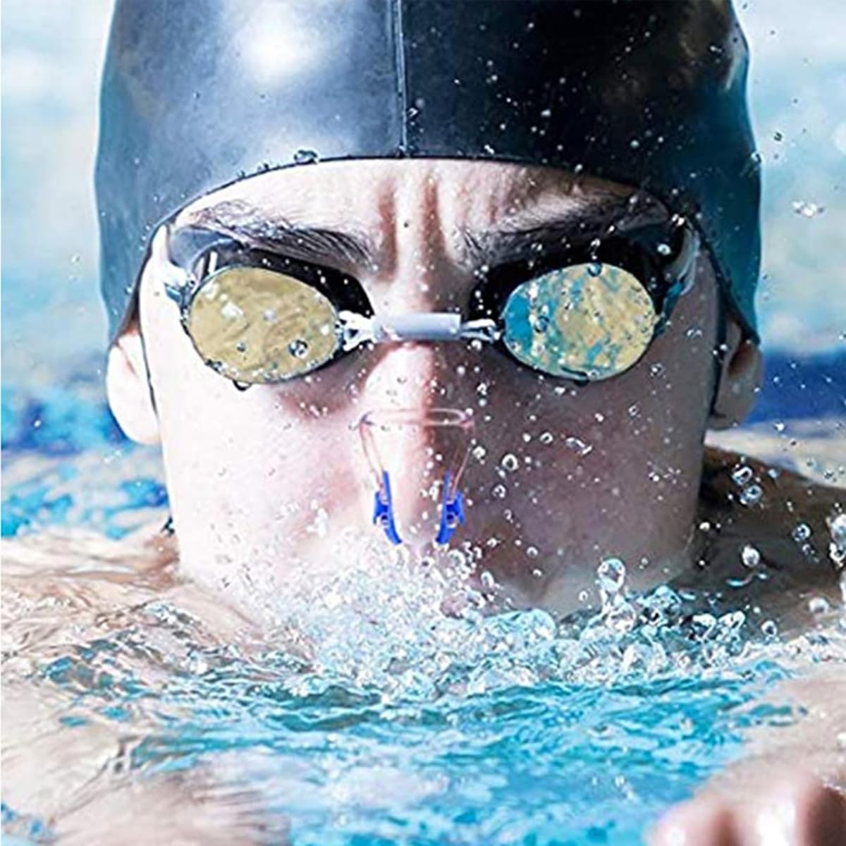 Diadema de Natación para Niños,2 Pcs Diademas para Piscina Infantil,Neopreno Banda Elástica para la Oreja con tapón de Oreja,Pinza de Nariz para Buceo, Piscina, Duchas y Deportes