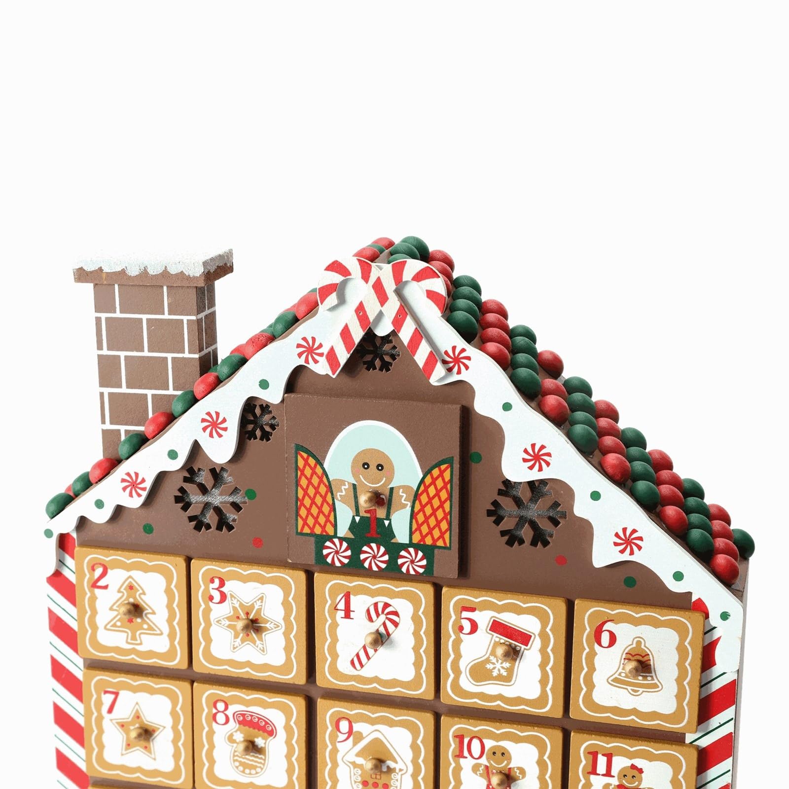 Calendario de Adviento de Navidad de madera con 24 cajones para caramelos, chocolate, joyas, regalos de Navidad