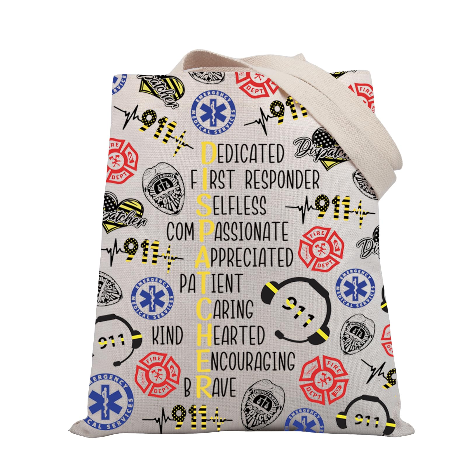 BDPWSS Dispatcher Tote Bag Dispatcher Appreciation retirement Gift Emergency Dispatcher Gift 911 Dispatcher Life Gift