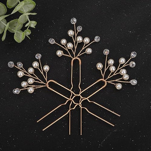 Teyglen Horquillas para el pelo de novia con diamantes de imitación de cristal de perla, horquillas para el cabello de novia de boda, accesorios disponible en Yaxa Guatemala