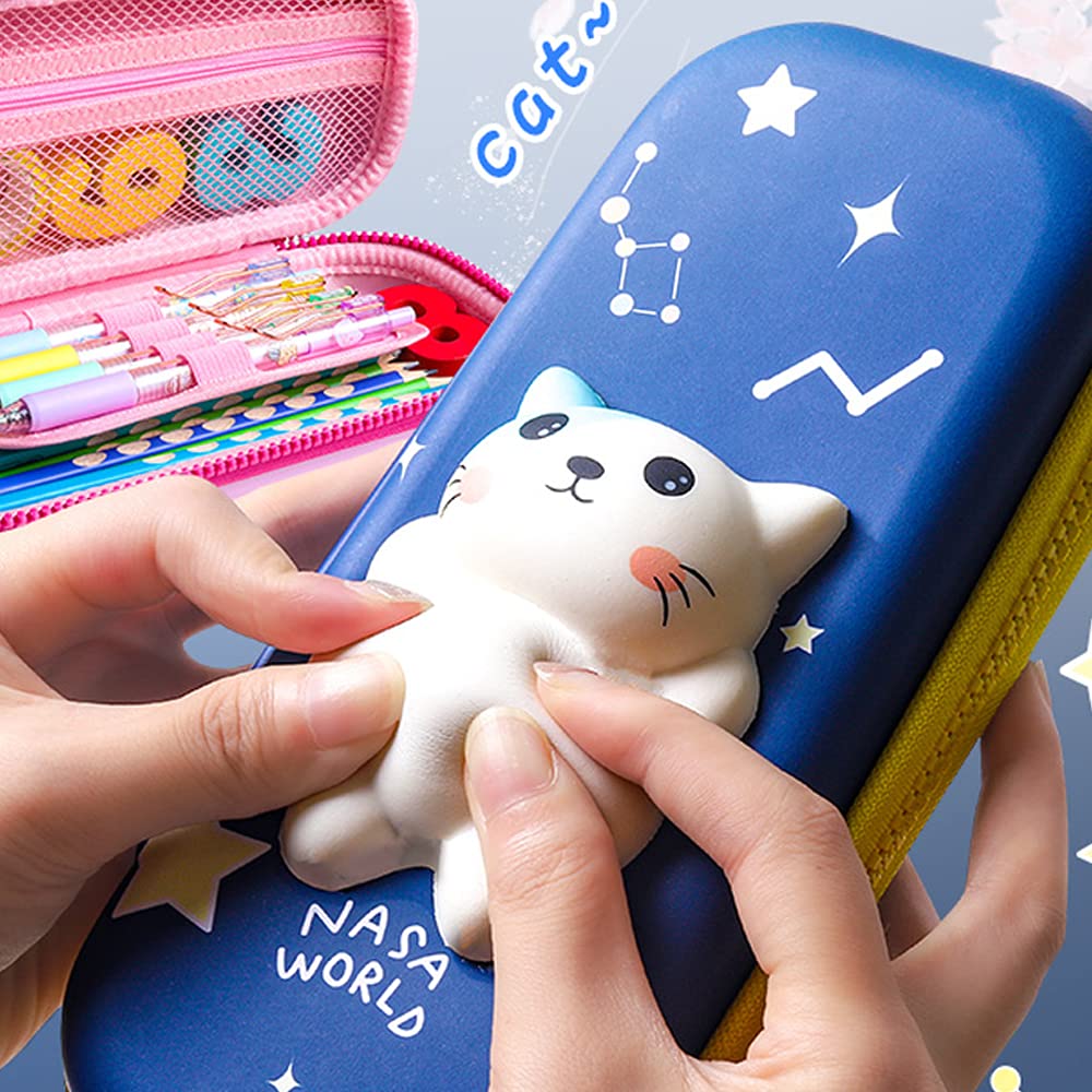 スクイーズ玩具　筆箱　カラフル　ペンケース　 ねこ　シリコン Amazon.co.jp: スクイーズ玩具 ペンケース ねこ 筆箱 多機能