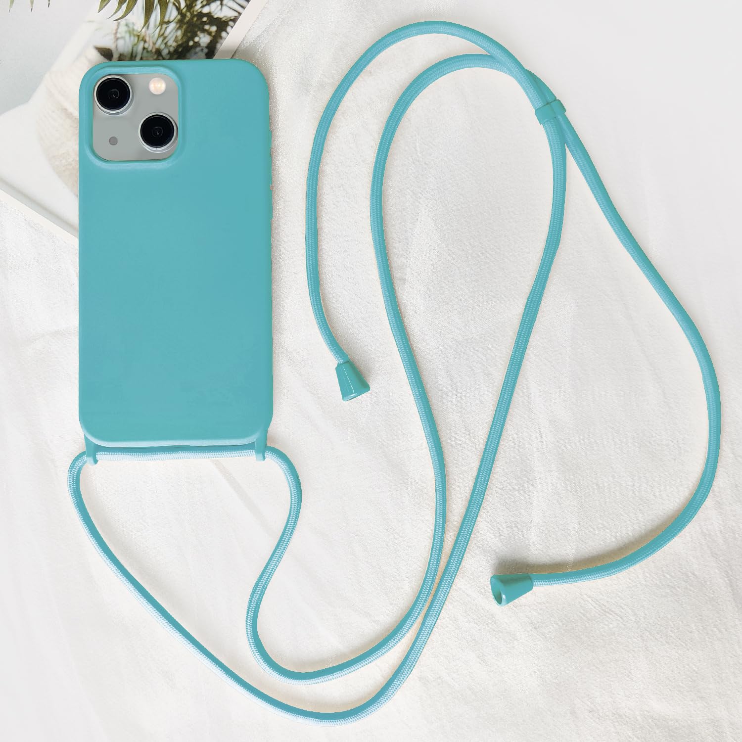 VooDirop Custodia Con Tracolla Per IPhone 15 Pro Max 6,7'' – Silicone Morbido Antiurto Con Cordino Regolabile, Nero E Altri Colori - 4
