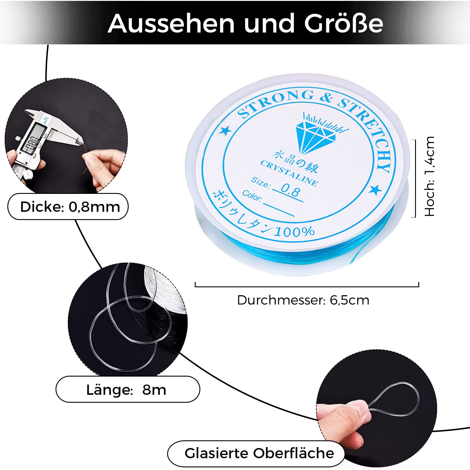 1 Ks Stříbrné Piercing Náušnice Perla S Kamenem 0,8 Mm X 6 Mm X 10 Mm Chirurgicka Nerezova Ocel Pro Citlive Usi