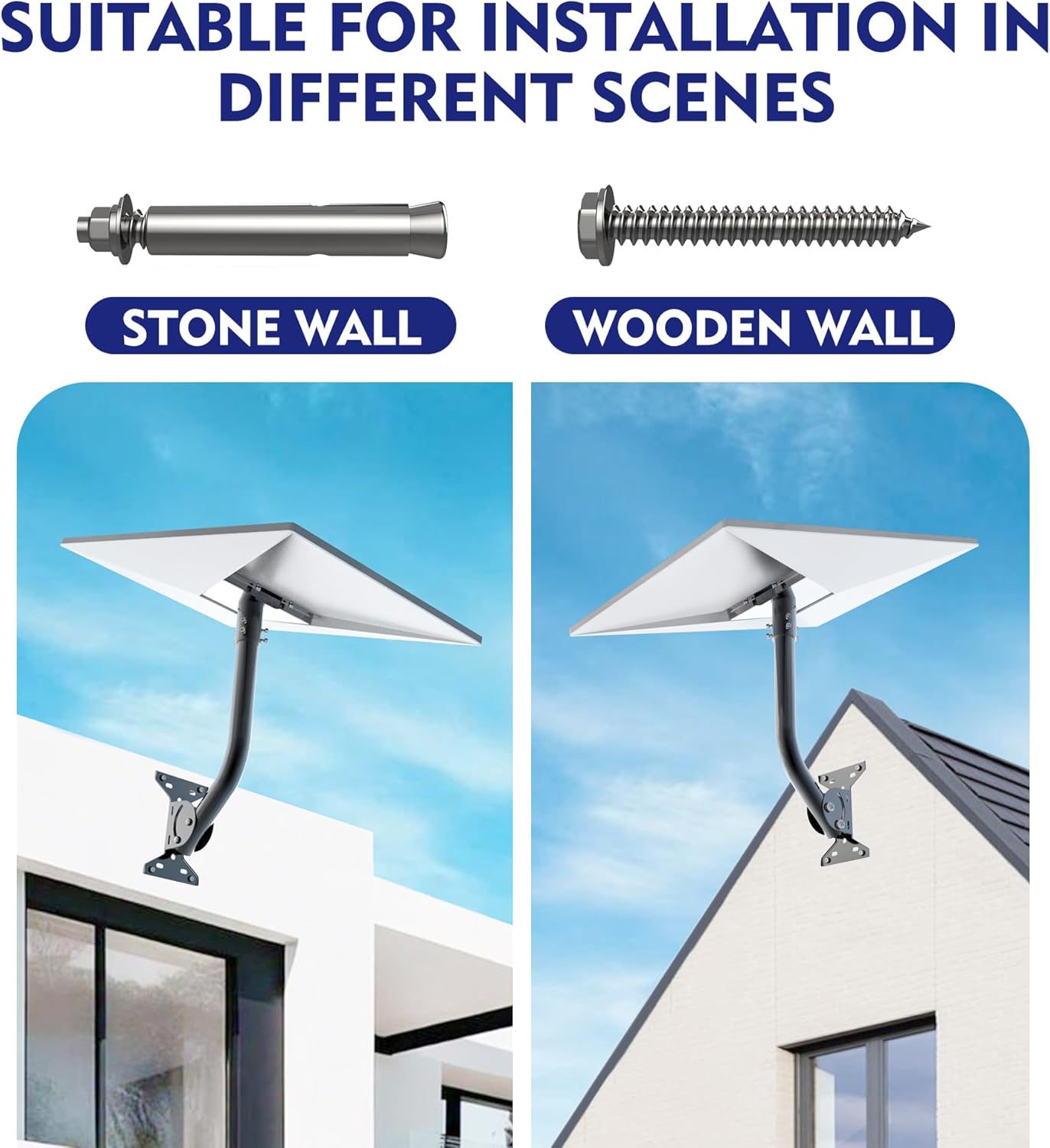 Starlink Gen 3 Mount, Adjustable Mounting Kit for V3 Standard Dish - Wall/Roof Mount with Gen 3 Pipe Adapter for Starlink Internet Kit Satellite