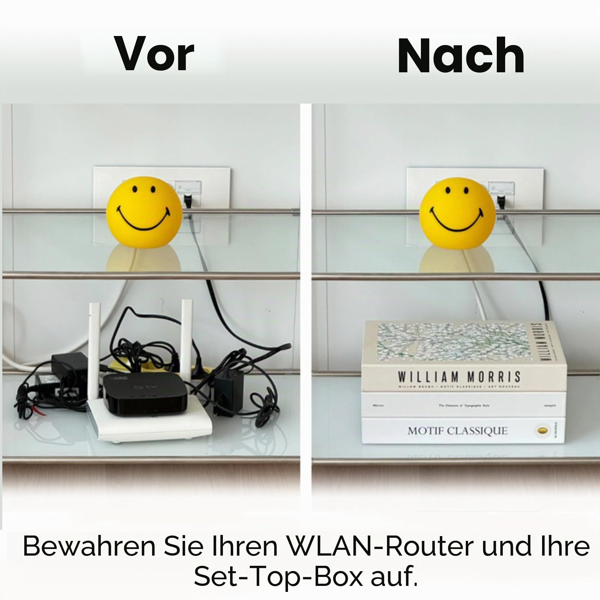 Dekorative Kabelmanagementbox in Buchform, erweiterbare Kabel-Organizer-Box mit Magnetverschluss für Zuhause und Büro (Blaue Koralle, groß)
