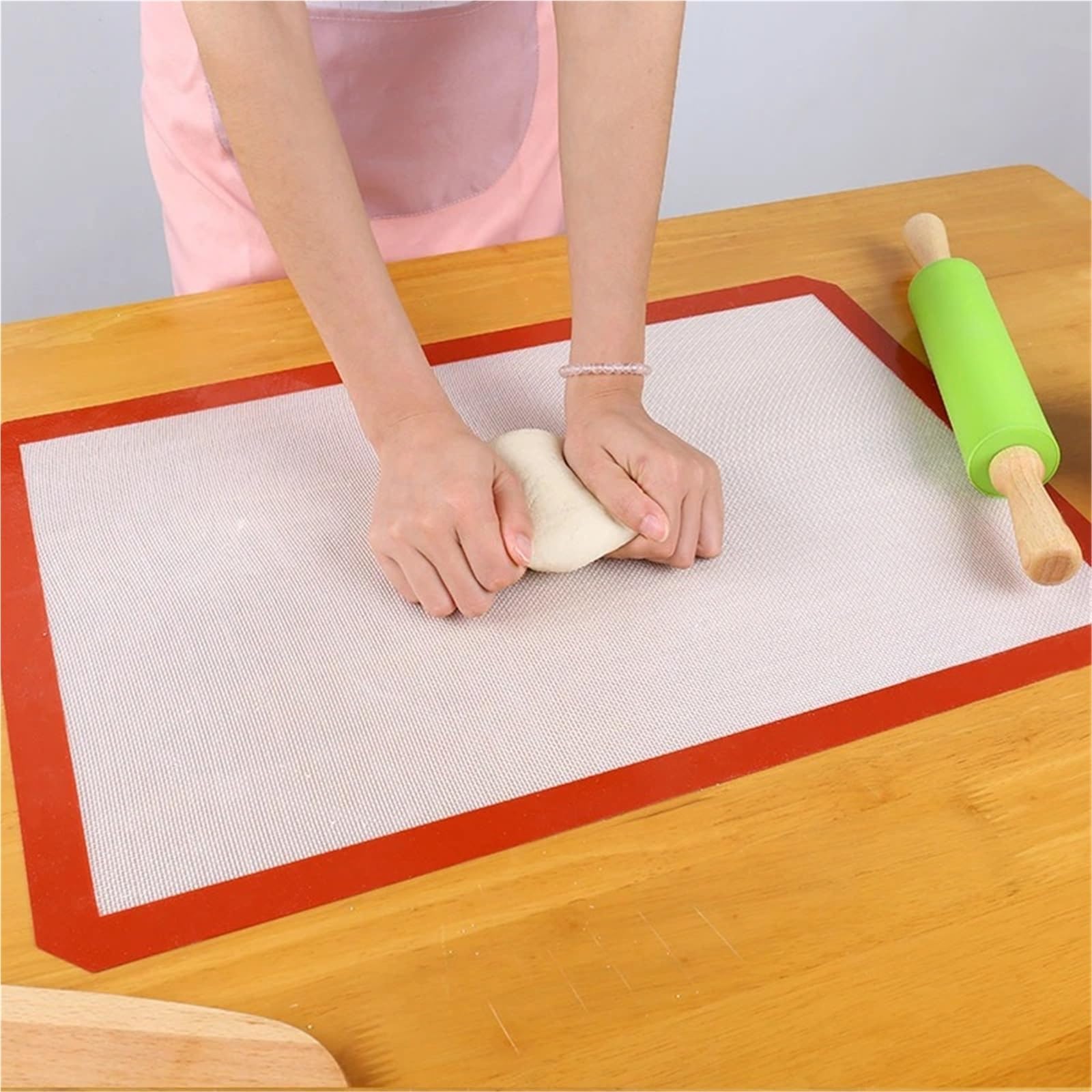 2 pezzi tappetino da forno antiaderente macaron fondente for biscotti foglio strumenti for pasticceria for pasta rotolante for torta cucina Per Biscotti, Impasti(42x29.5cm)