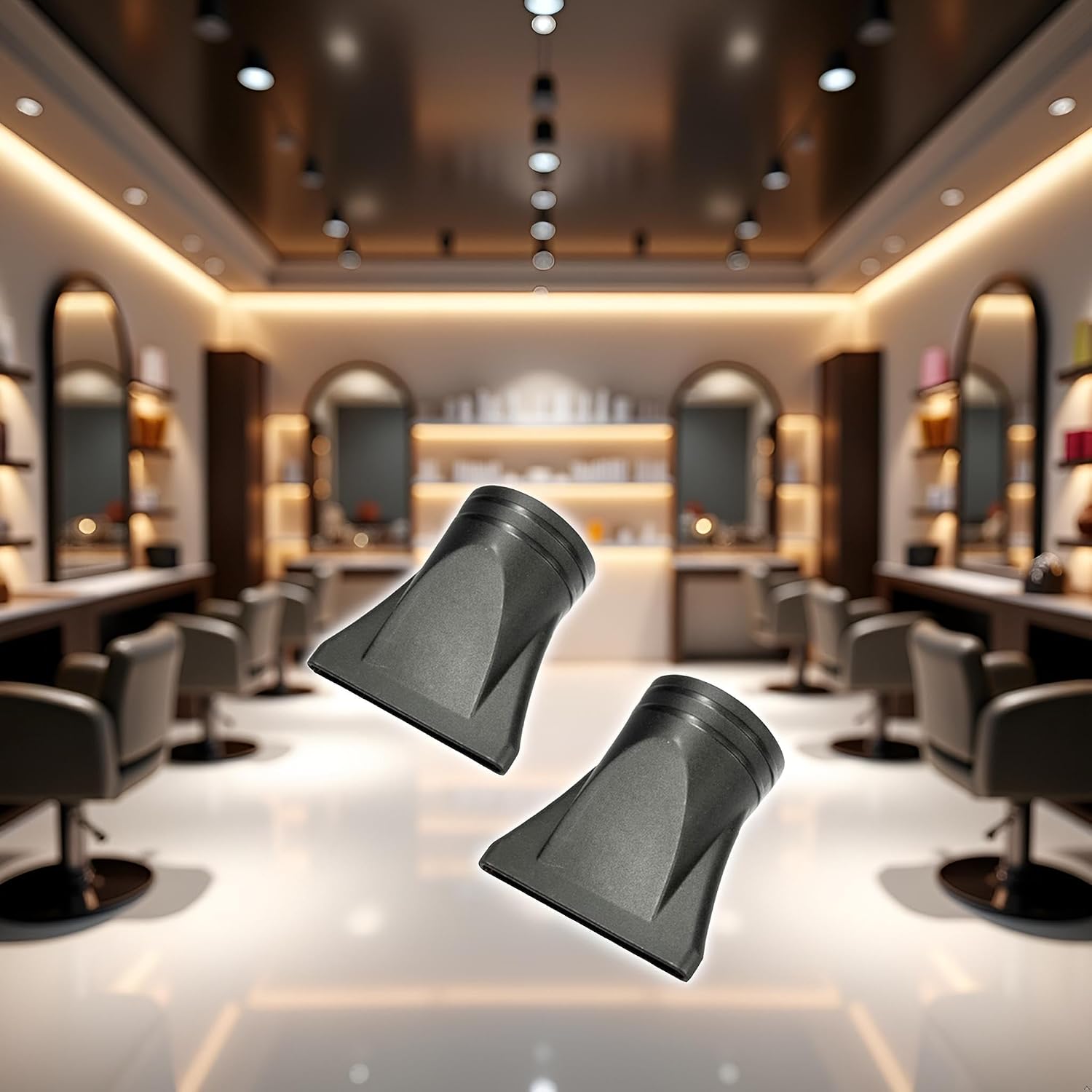 2Pcs Black Hot Professional Salon Hairdressing Tool Hair Dryer Nozzle Wide Design Useful Convenient Design Styling Tools Hair Dryers Accessories