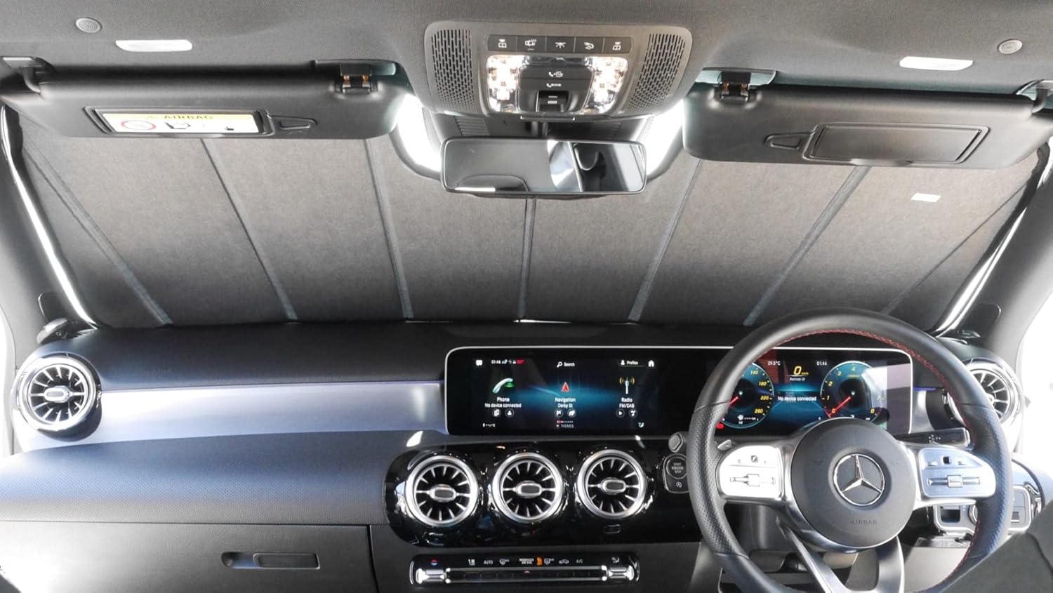 Snap Shades for Mercedes-Benz A-Class Hatchback/Sedan 4th Generation Front Windscreen Sun Shade (W177; 2018-Present)