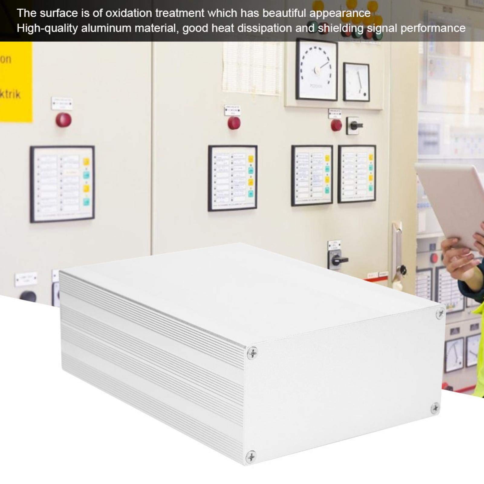 Scatola Elettronica In Alluminio - 68x145x200 Mm, Per Circuiti Fai Da Te, Argento Opaco - Foto 6