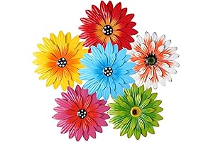 Yungeln Large Metal Flower Wall Decor, Daisy Wall Decor Art