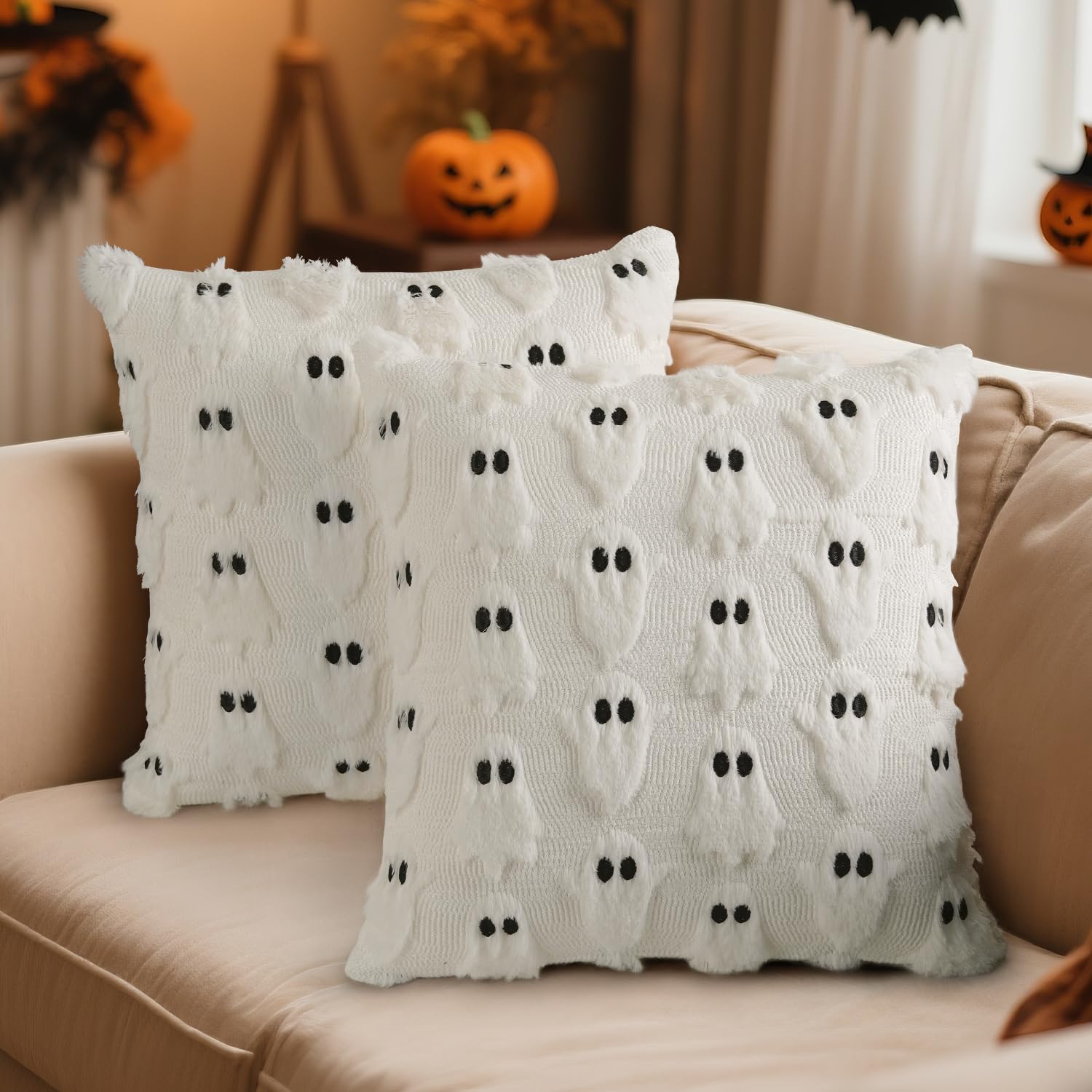 Générique Pillow Cover, Halloween Ghost Decorative Pillowcase, Gothic