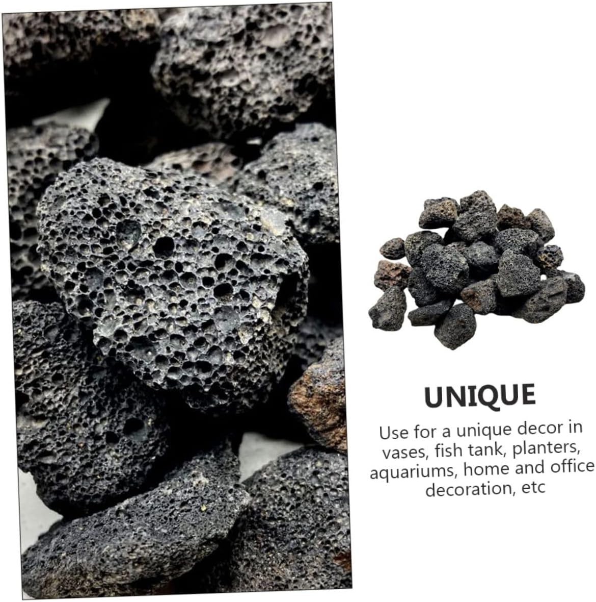 Cabilock 1Bag Natural Volcanic Stones for Aquariums Decorative Rocks for Fish Tanks Stone for Aquascaping Succulents and Outdoor Decor