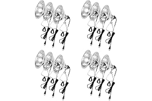 Simple Deluxe 12-Pack Clamp Lamp with Aluminum Reflector for Enhanced Lighting