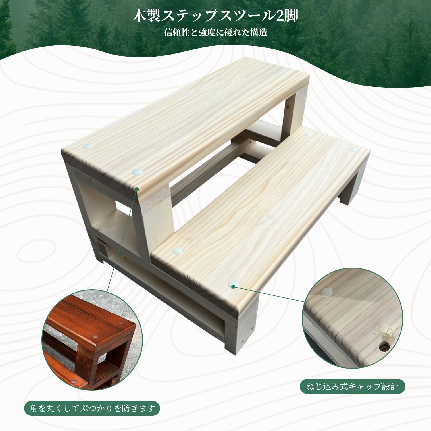 HIDAKAGU ステップスツール2 ウォルナット 無垢材 スツール 踏み台 HIDAKAGU ステップスツール2 ウォルナット 無垢材 スツール