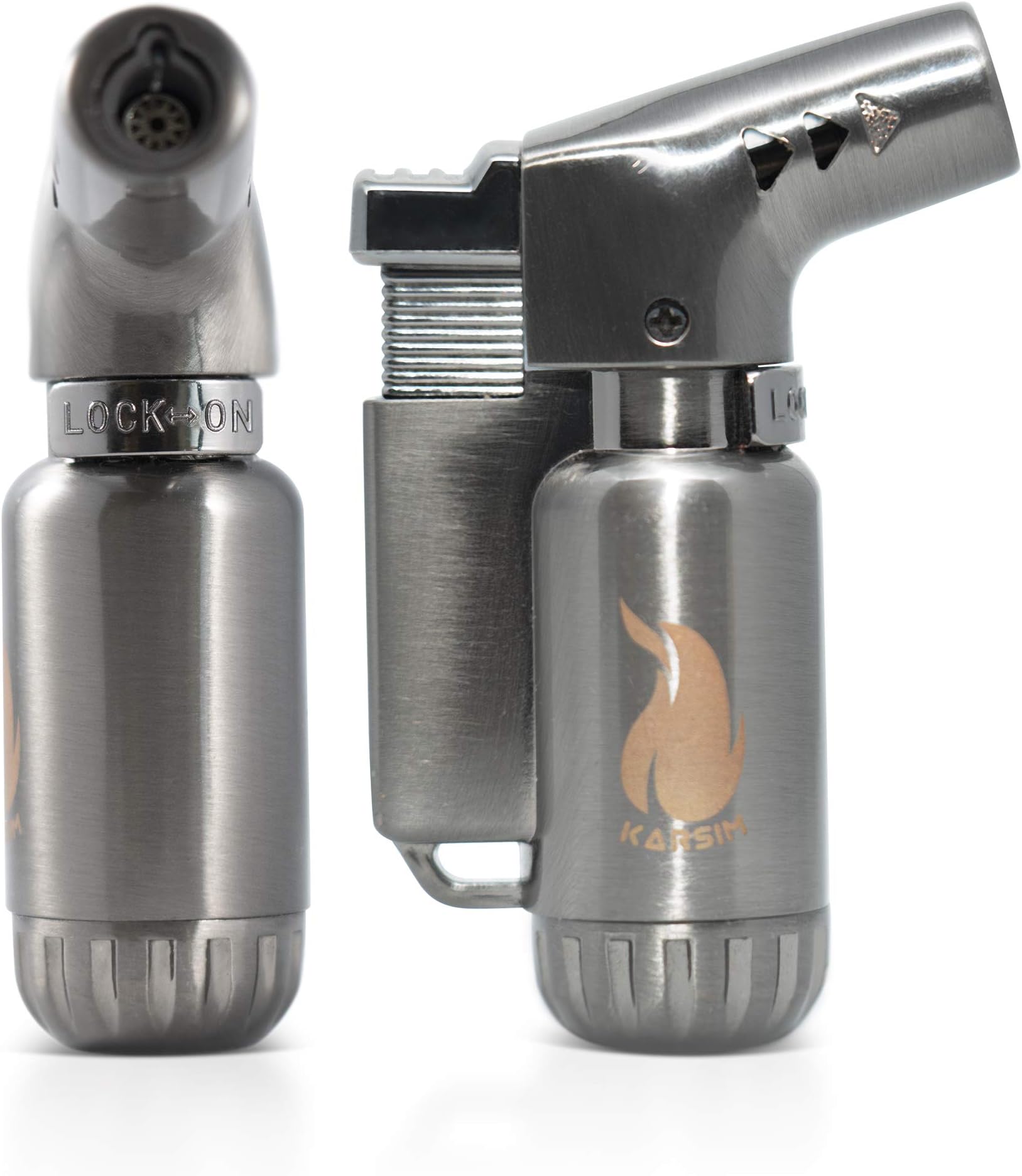 Torch Lighter- refillable Butane Torch Lighter-Heavy Duty zinc aloy Material-Multipurpose Ideal for Grill, BBQ, and Lighting Cigarette-Windproof Jet Flame Cigar Lighter.
