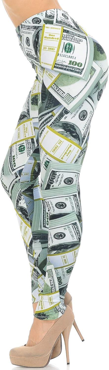 Creamy Soft Skin Smoothing Premium Laser Print Leggings - Image 5