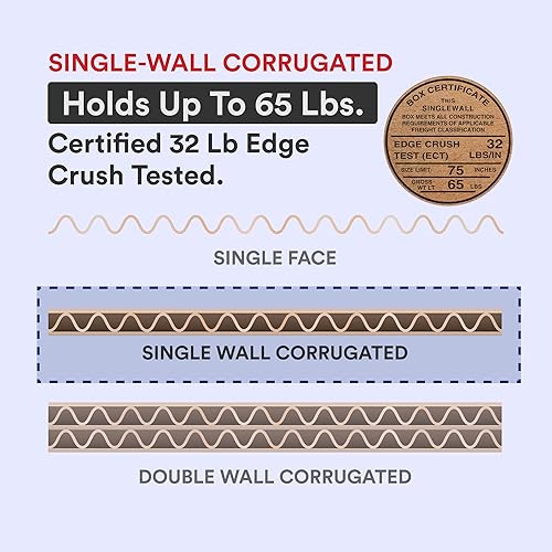 Miniatura 4 de TAPE LOGIC Cajas de cartón corrugado de 16 x 10 x 6, medianas de 16 pulgadas de largo x 10 pulgadas de ancho x 6 pulgadas de alto, paquete de 25