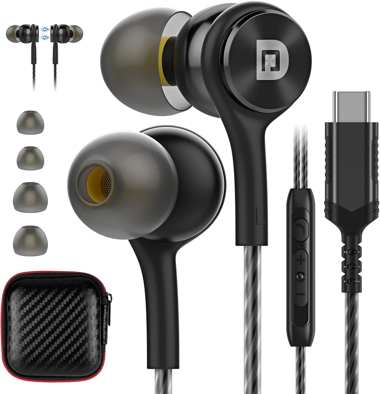 USB C Headphones for Galaxy S21 FE S22 