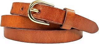 Genuine Full Grain 100% One Piece Leather Casual Belt Strap (1-1/8") / Women's Dress Belt (3/4"),Multi-Style Options