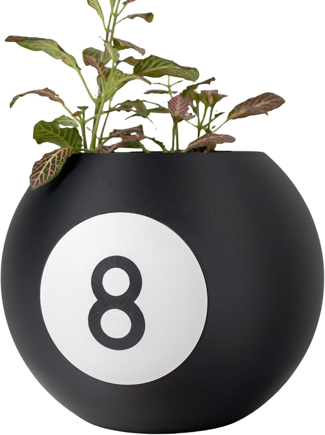 8-Ball Planter Pot with Drainage Hole - 5.9 Inch Desk Accessory - Unique Pencil Holder or Plant Pot -Billiard Decor - Fun Gift for Pool Fans- Made in USA