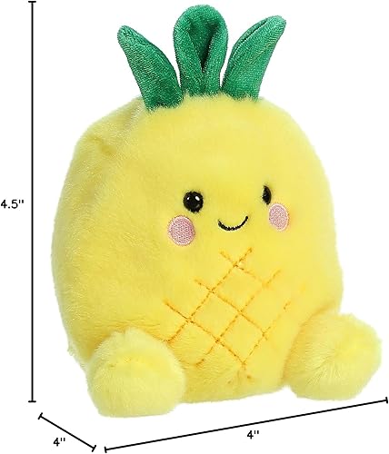Miniatura 5 de Aurora® Adorable Palm Pals™ Perky Pineapple™ Animal de peluche, diversión de bolsillo, juego sobre la marcha, amarillo, 5 pulgadas
