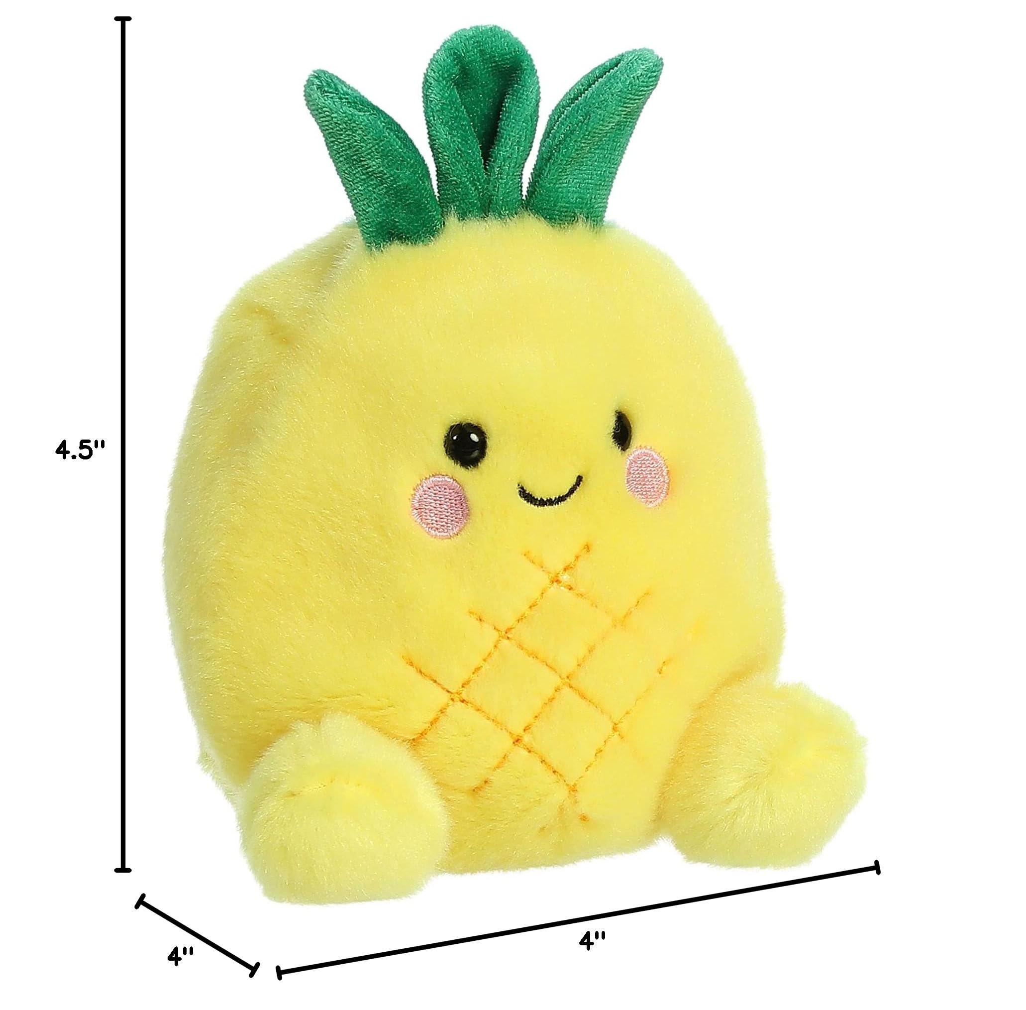 Aurora® Adorable Palm Pals™ Perky Pineapple™ Stuffed Animal - Fun Collectible Plush for Kids and Adult Collectors - Perfect for Decorating Rooms and Birthday Gifts - Yellow 4.5 Inches