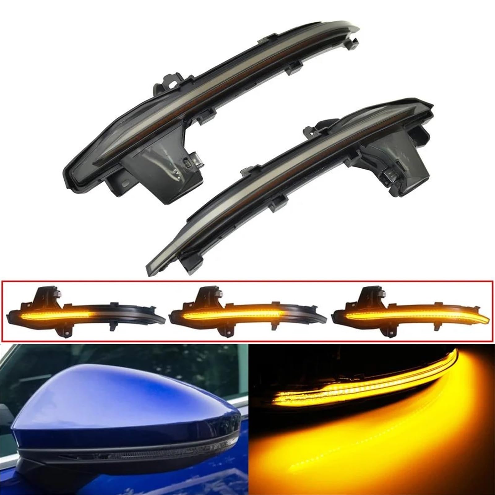Luces Direccionales Para A6 C8 4K S6 A7 4K8 RS7 A8 D5 S8 2018 2019 2020 2 Piezas De Luz Intermitente Secuencial De Espejo Lateral Dinámico LED Indicador Retrovisor