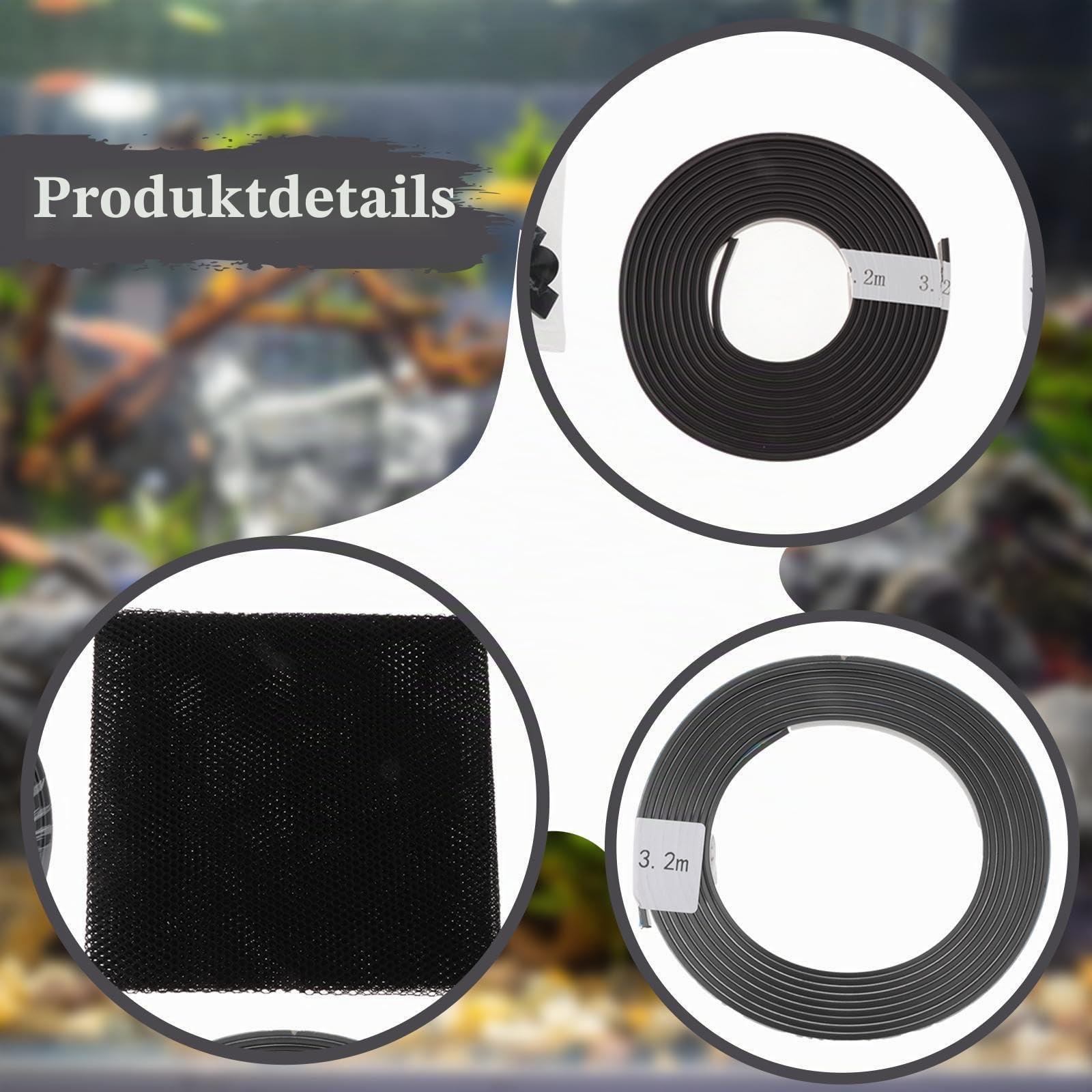 Aquariumdeckel Praktisch mit Futterfenster Aquariumdeckel – Selbstmontage Netzabdeckung aus PP – Springschutz für Fische & Reptilien, 50cmx100cm