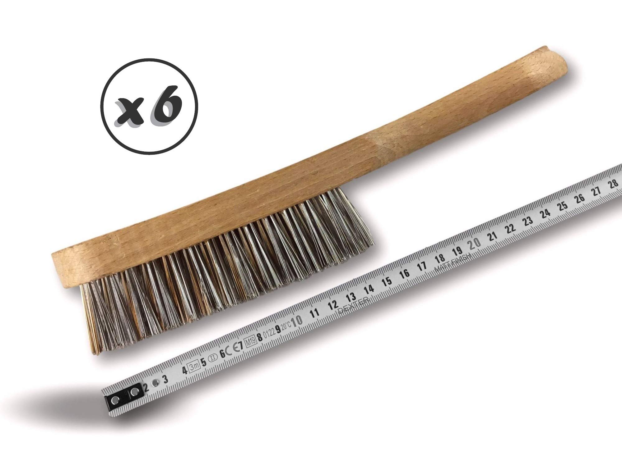 Kibros Lot 6 brosses soudeur d'angle fil inox 40 mm