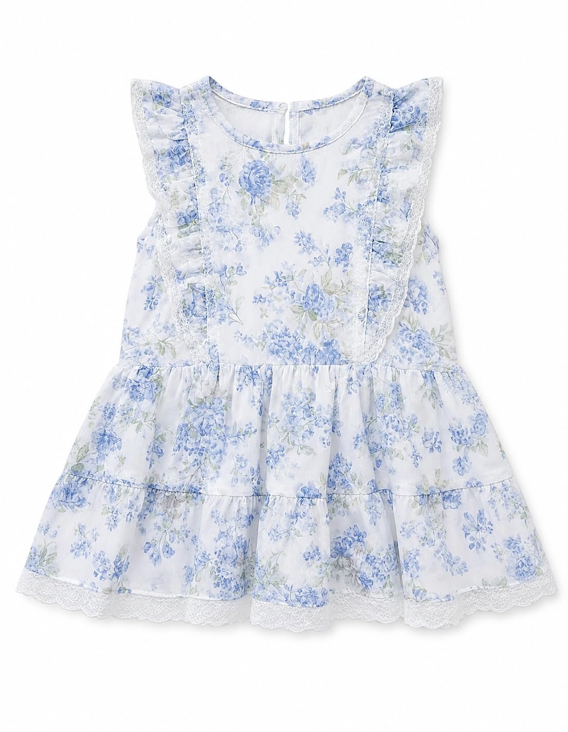 Mayoral Vestito Bambina Elegante Floreale con Farfalle, Volant e Pizzo, Manica ad Aletta, Girocollo, Chiusura Zip, Cerimonia e Occasioni Speciali, 3960