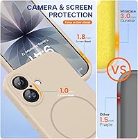 Vista 1094 de Miracase Funda diseñada para iPhone 13 Pro Max con protector de pantalla, [forro de microfibra suave antiarañazos], funda protectora de silicona