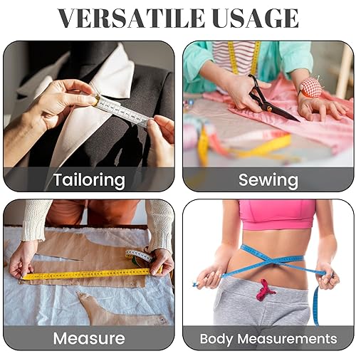 Miniatura 3 de Cinta métrica de doble escala para el cuerpo, regla de costura, circunferencia de medida, resistente al desgaste, buena cinta métrica de larga
