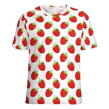 Amazon.com : Sweet Strawberry 3D Printed Womens T Shirts