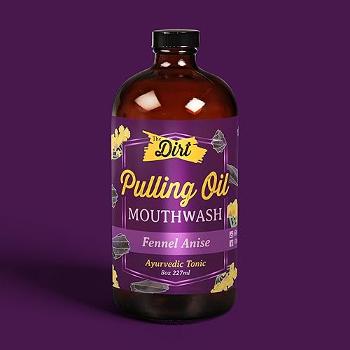 Miniatura 9 de THE DIRT Enjuague bucal Oil Pulling - Sin gluten - Elimina la placa, el sarro, el mal aliento y blanquea los dientes (anís de hinojo, 8 onzas)