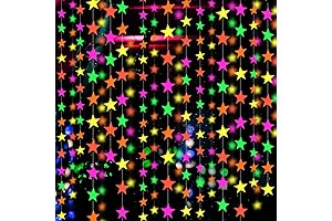 110feet UV Reactive Black Light Paper Neon Party Decorations