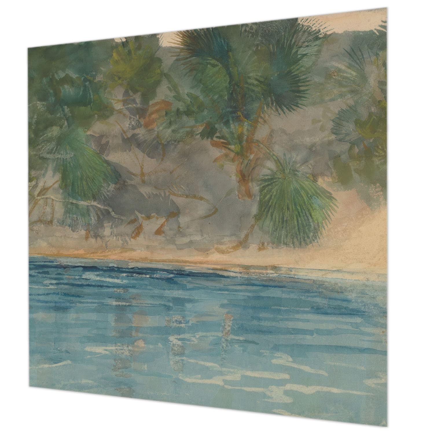 Tapisserie intissée rivage tropical 250x250 cm Tulup pour chambre