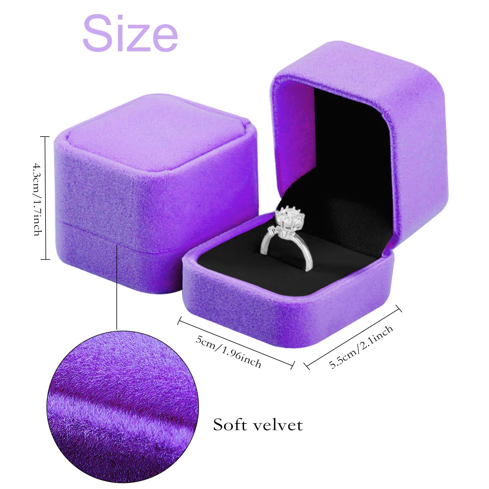 Hudiepan 2 Pièces Boîte à Bagues Flanelle Carré, Bague Box pour Fiançailles, Bague Velours Coffret Cadeau, Bijoux pour Bagues Pendentif Écrin, pour Proposition, Mariage, Anniversaire(Gris,Blanc Hudiepan 2 Pièces Boîte à Bagues Flanelle Carré, Bague Box pour Fiançailles, Bague Velours Coffret Cadeau, Bijoux pour Bagues Pendentif Écrin, pour Proposition, Mariage, Anniversaire(Gris,Blanc
