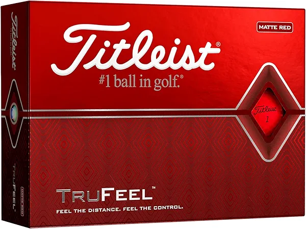 Titleist TruFeel golf Balls, Matte Red, (One Dozen)