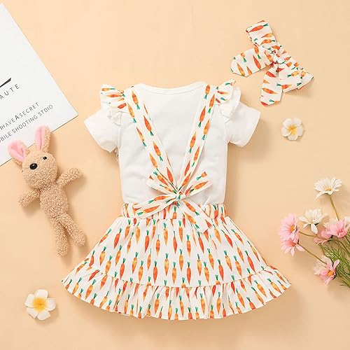 Miniatura 3 de Newborn Baby Girl St atricks Day Outfit Short Sleeve Romper hamrock Skirt Girls St atricks Day Dress