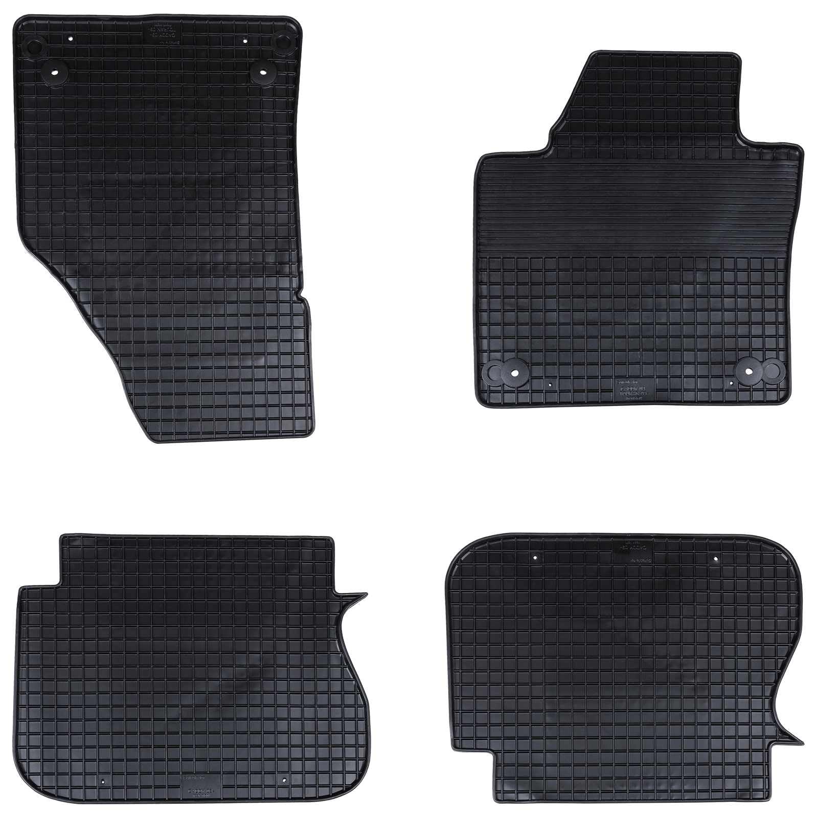 Dywaniki samochodowe, czarne, gumowe, 4 sztuki, pasują do VW CADDY 2003-2020, antypoślizgowe, lekkie, łatwe w utrzymaniu, wytrzymałe akcesoria do ochrony wnętrza pojazdu i porządku