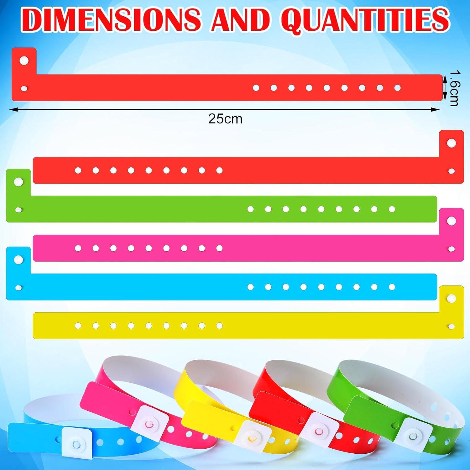 WinnerWhy 200 Pieces Plastic Bracelets with Snap Closure for Thumb Sucking Stopper and Finger Sucking Prevention Fixing Disposable the Habit Breaking Bracelets Neon Wristbands