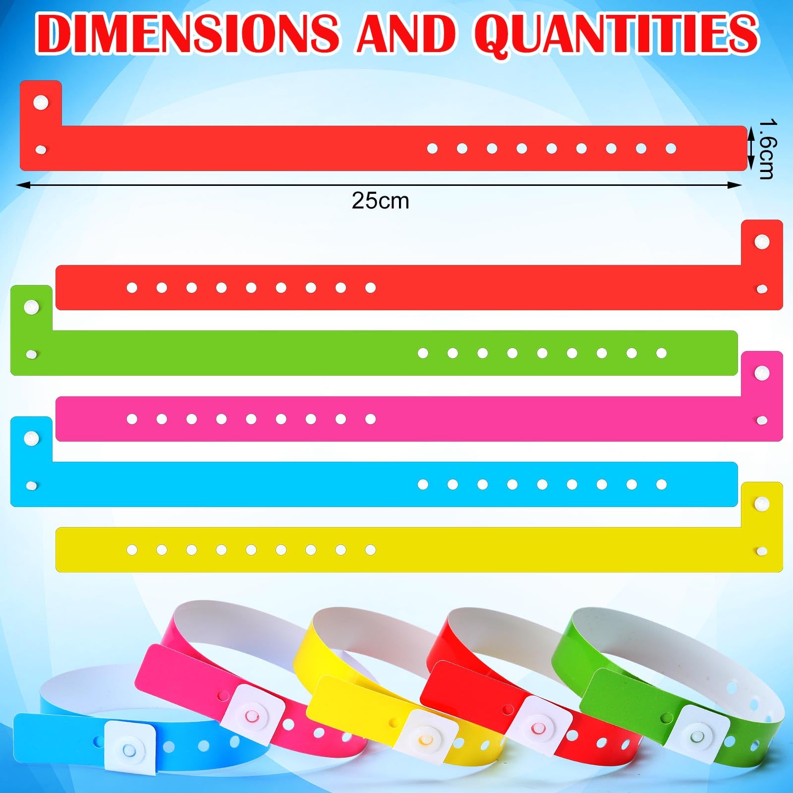 WinnerWhy 200 Pieces Plastic Bracelets with Snap Closure for Thumb Sucking Stopper and Finger Sucking Prevention Fixing Disposable the Habit Breaking Bracelets Neon Wristbands