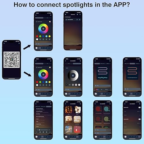 Miniatura 2 de Focos para exteriores, iluminación inteligente RGBW LED que cambia de color con aplicación y control remoto, modo de música, escenas de bricolaje,