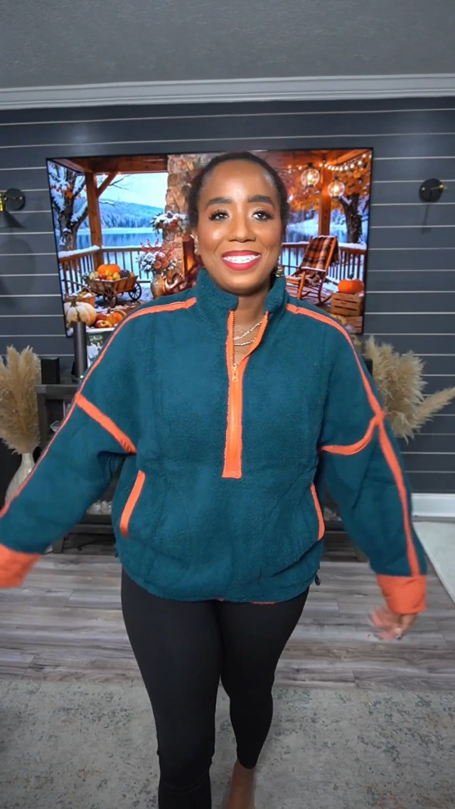Amazon.com: Kumufenc Fleece Sweatshirts for Womens Oversized Half