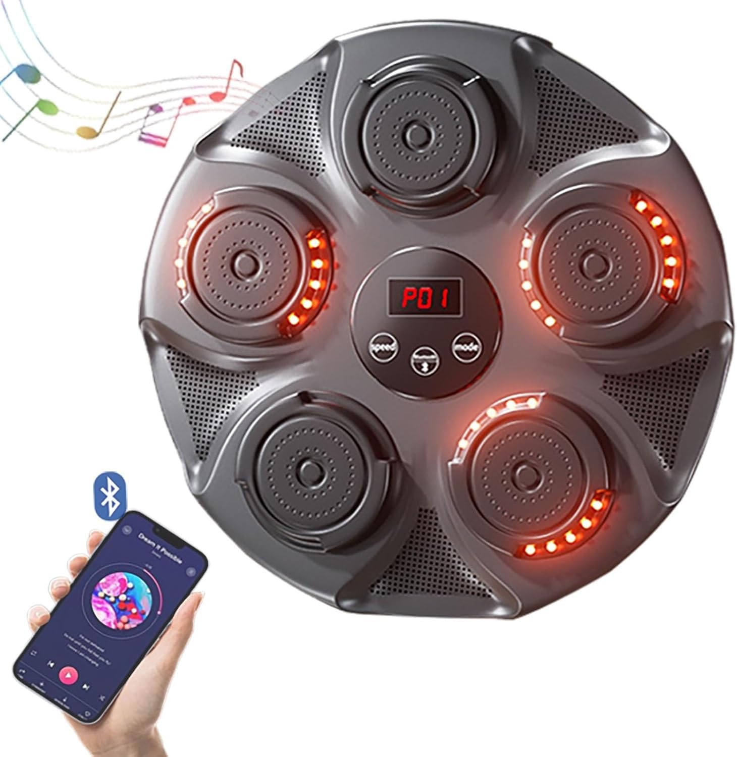 Drumstone 𝟏𝟓 𝐘𝐄𝐀𝐑 𝐆𝐔𝐀𝐑𝐀𝐍𝐓𝐄 Wall-Mounted Smart Bluetooth Music Boxing Trainer - Touchscreen Display, Home & Gym Punching Machine (𝐆𝐫𝐞𝐚𝐭 𝐈𝐧𝐝𝐢𝐚𝐧 𝐅𝐞𝐬𝐭𝐢𝐯𝐚𝐥 𝐃𝐞𝐚𝐥)