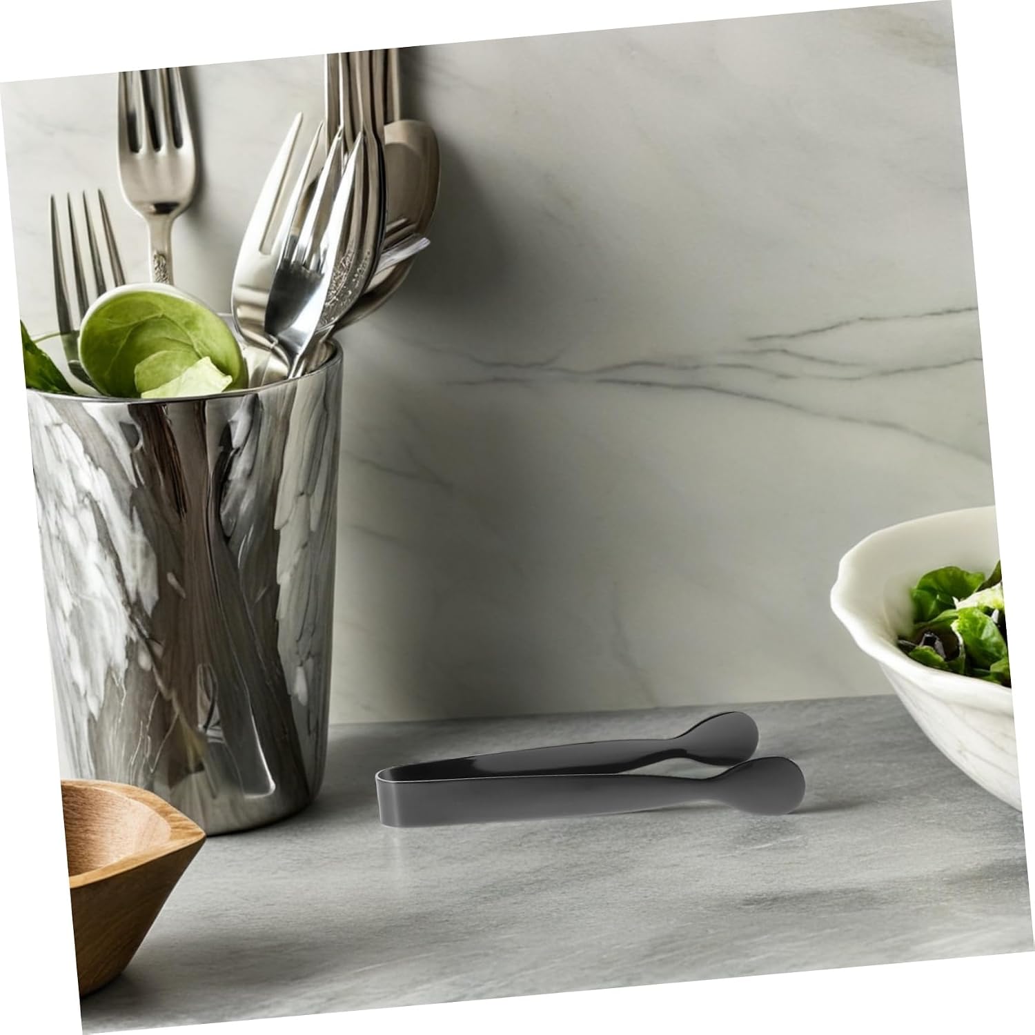 Luxshiny 5pcs Elegant Food Tongs for Weddings Parties and Bars Mini Tongs for Appetizers Snacks Desserts and Ice Cubes