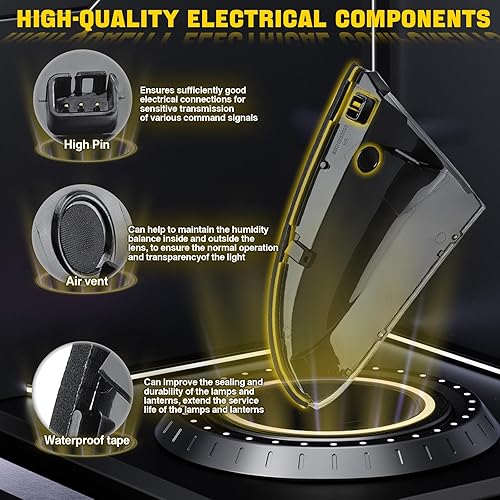 Miniatura 5 de WEILEITE Cubierta LED para lámpara de luz de charco para espejo delantero izquierdo del lado del conductor, compatible con Dodge Ram 1500 2009-2018