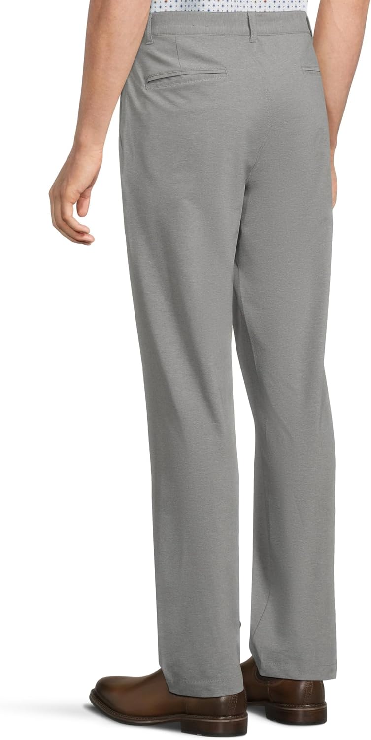 Johnston & Murphy Men's Xc4 Heathered Performance Flat Front Pants